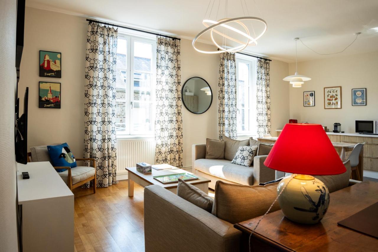 Bel Appartement, Bien Equipe Et Confortable Dans Le Centre Historique Fougères Eksteriør bilde